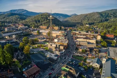 gatlinburg strip during the day